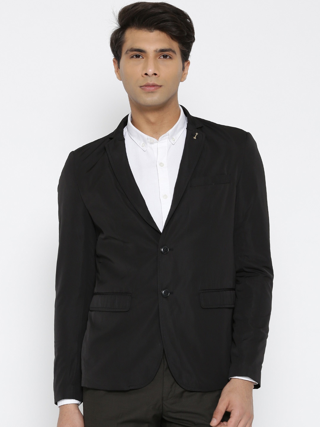 

Arrow New York Black Single-Breasted Zero Calorie Fit Party Blazer