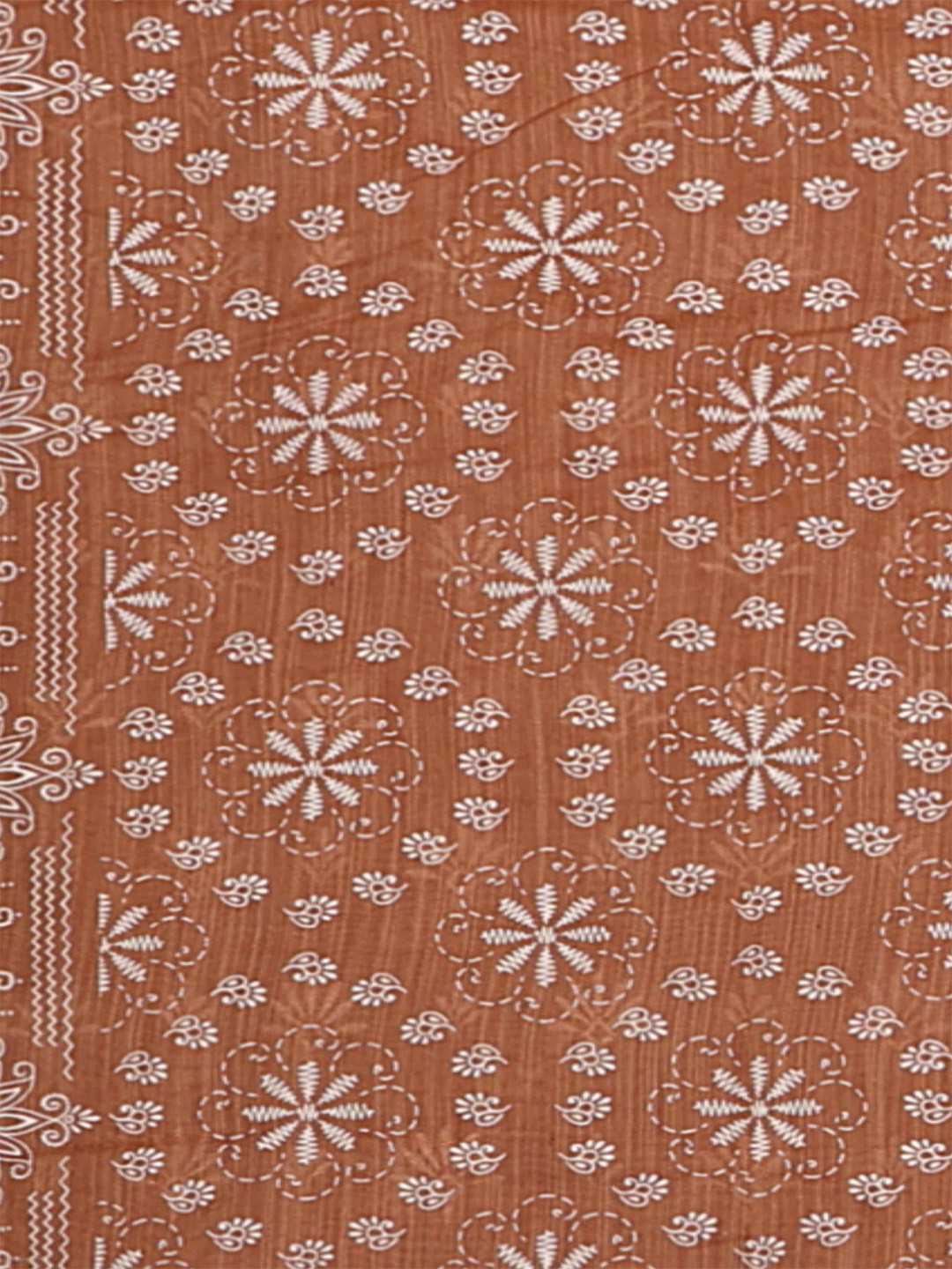 

Pothys Brown & White Floral Saree