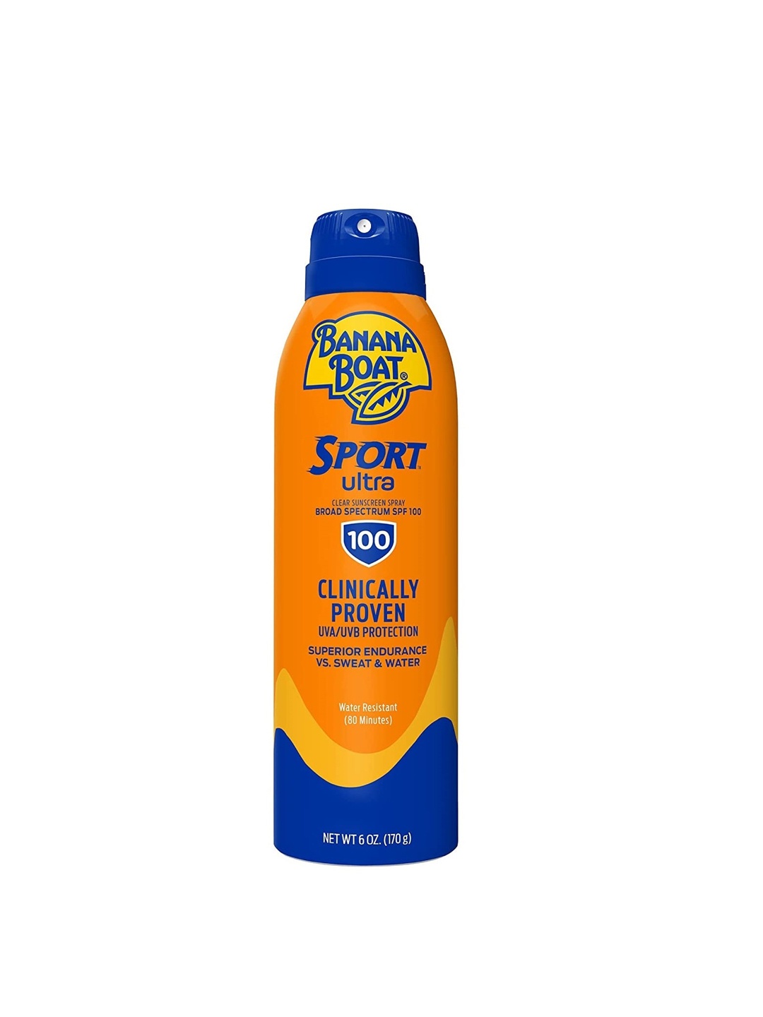 

Banana Boat Ultra Sport Sunscreen Spray SPF 100 UVA/UVB Protection 170gm, Orange