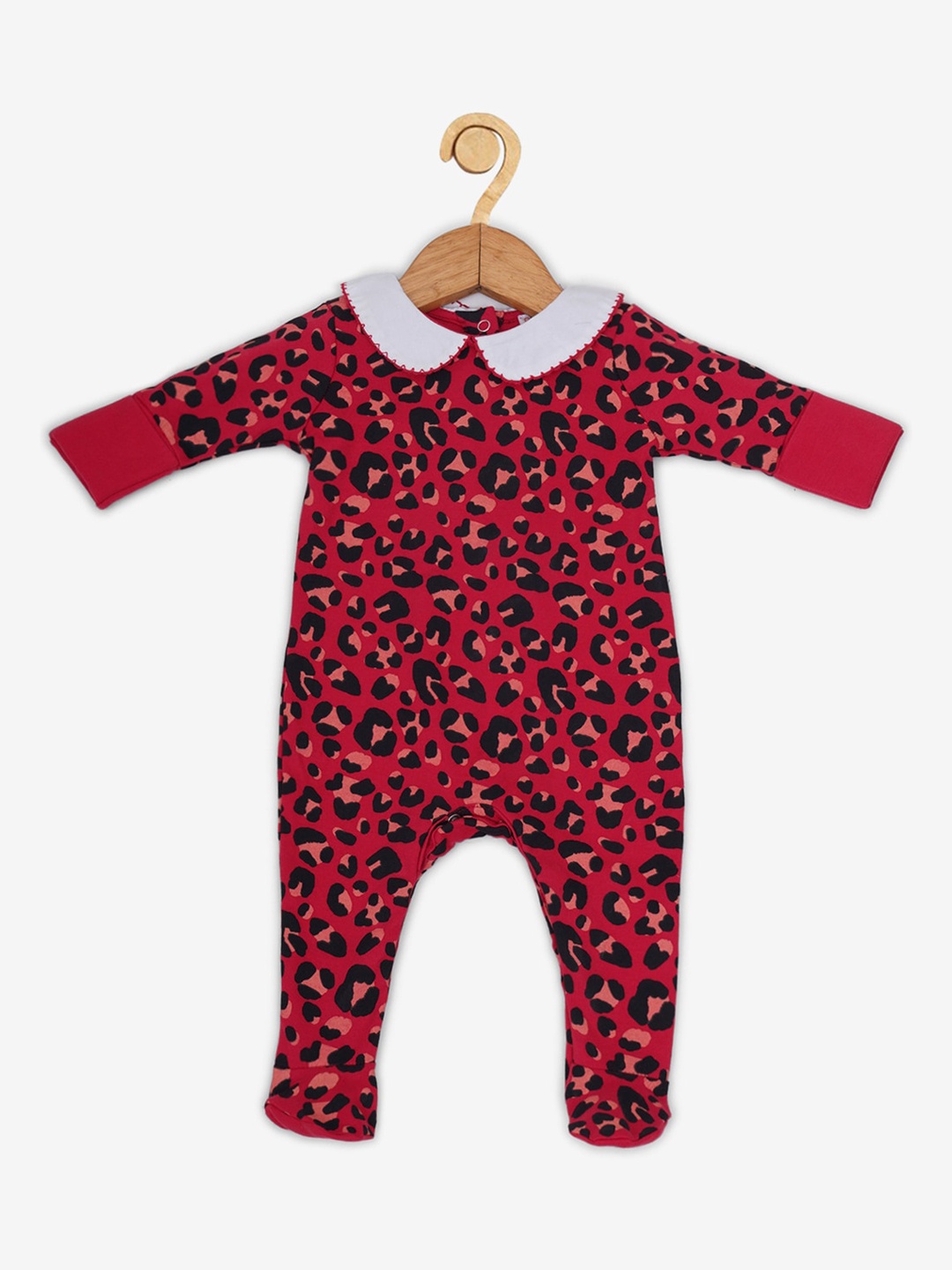 

Creative Kids Infant Girls Printed Sleepsuit, Red