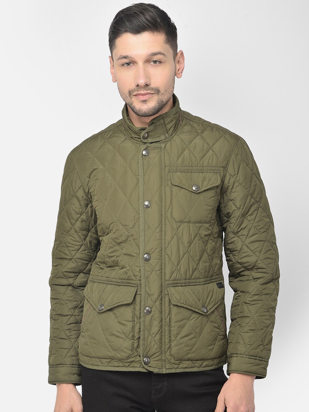 

Woods Men Open Front Jacket, Olive