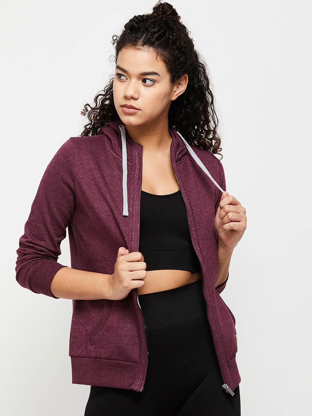 

max Women Windcheater Sporty Jacket, Magenta