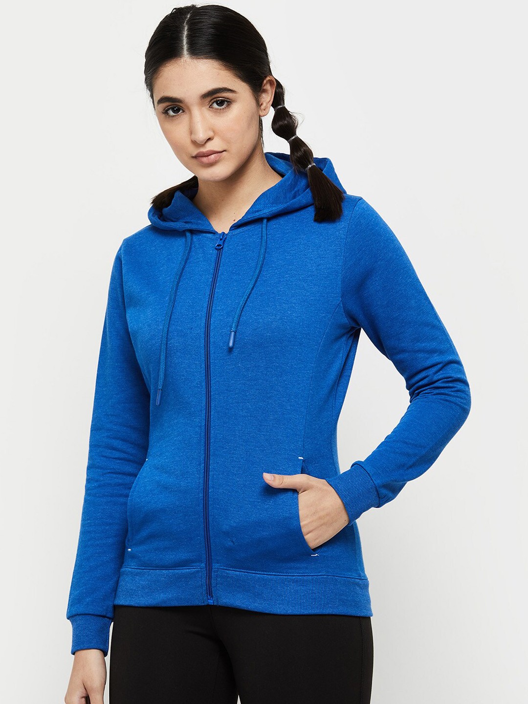 

max Women Windcheater Bomber Jacket, Blue