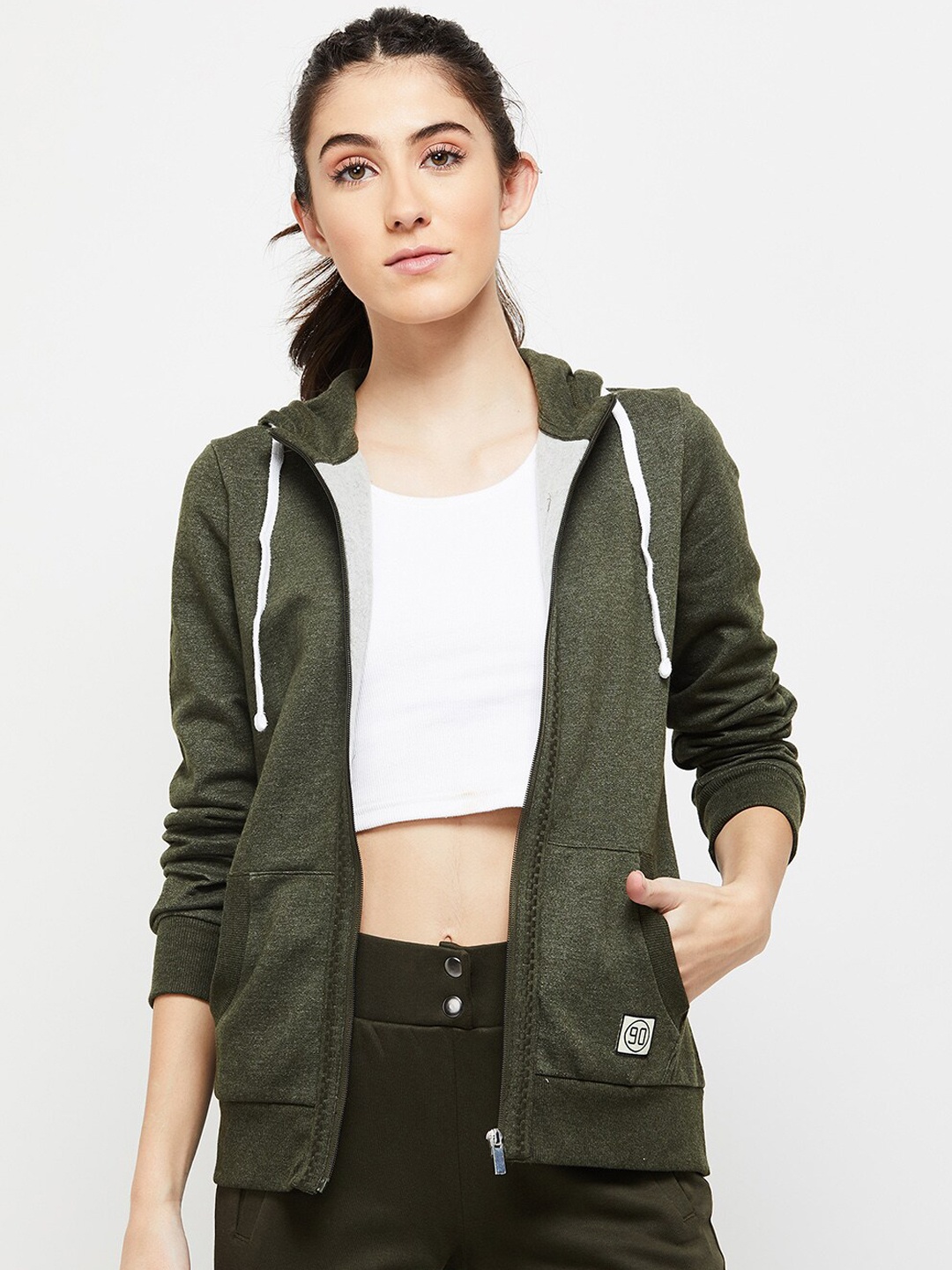 

max Women Windcheater Sporty Jacket, Green