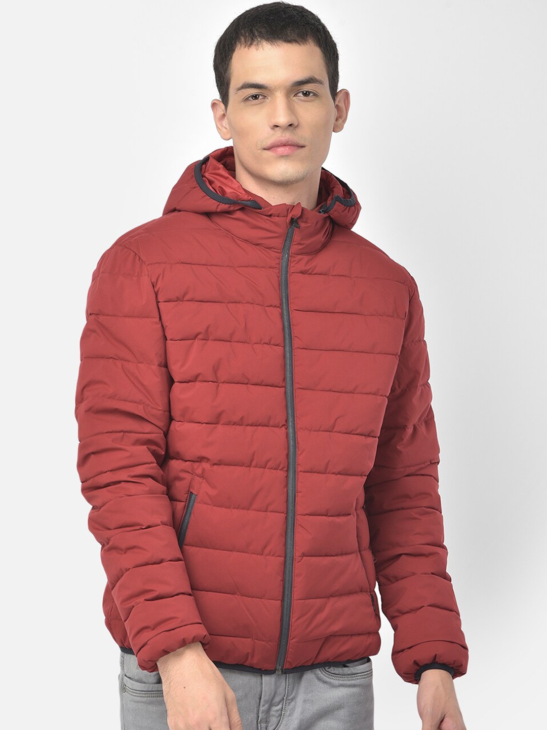 

Woodland Men Puffer Jacket, Red