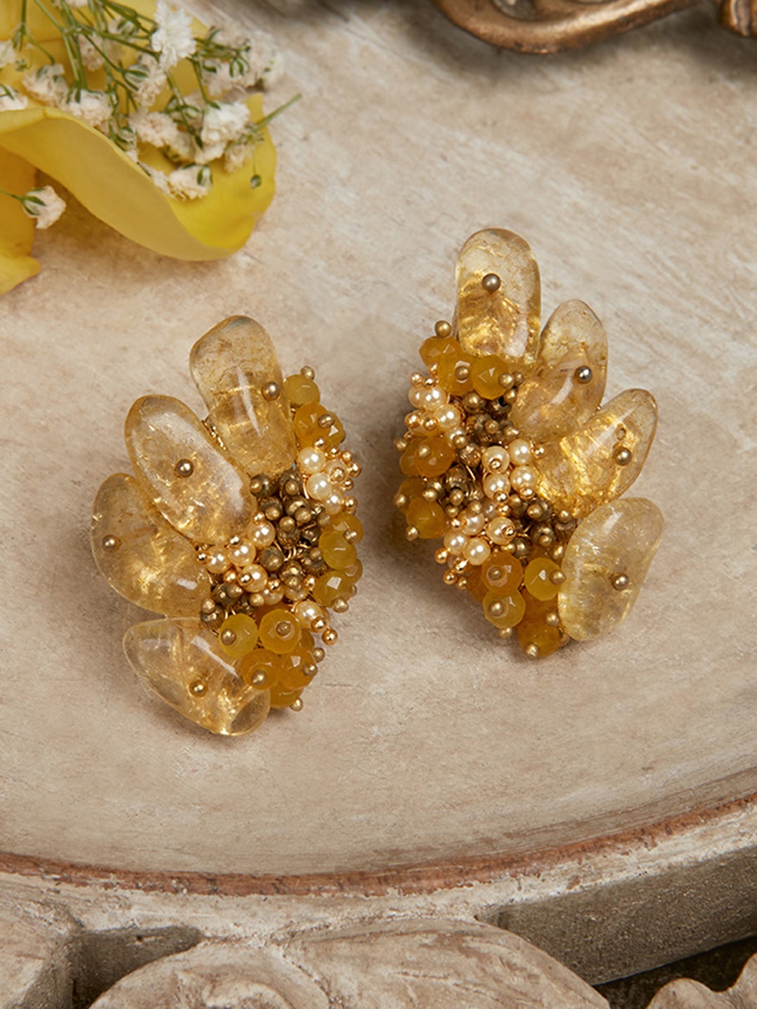 

D'oro Gold-Plated Contemporary Drop Earrings