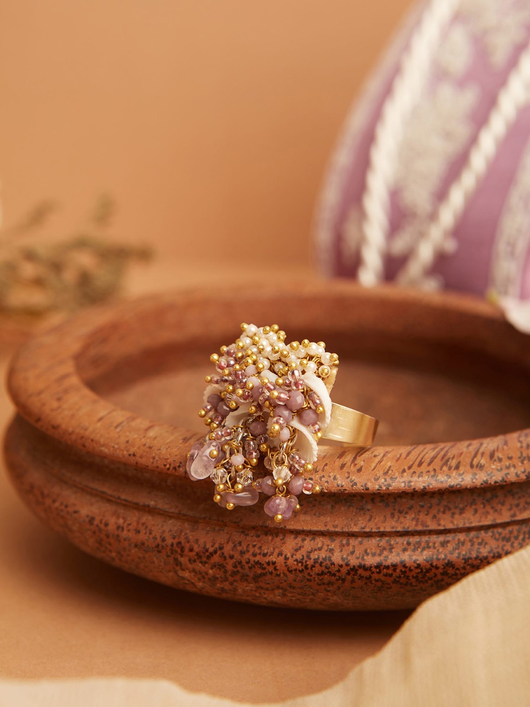 

D'oro Women Ring, Lavender