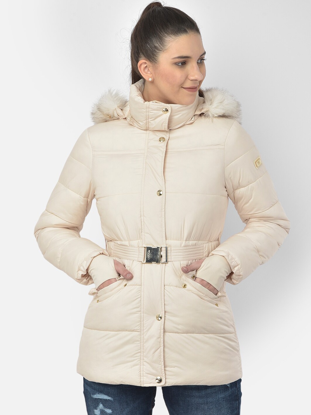 

Woods Women Longline Puffer Jacket, White