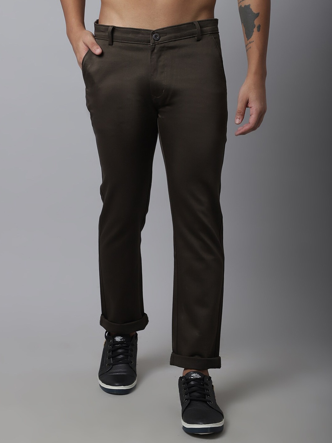 

Rodamo Men Green Slim Fit Trousers