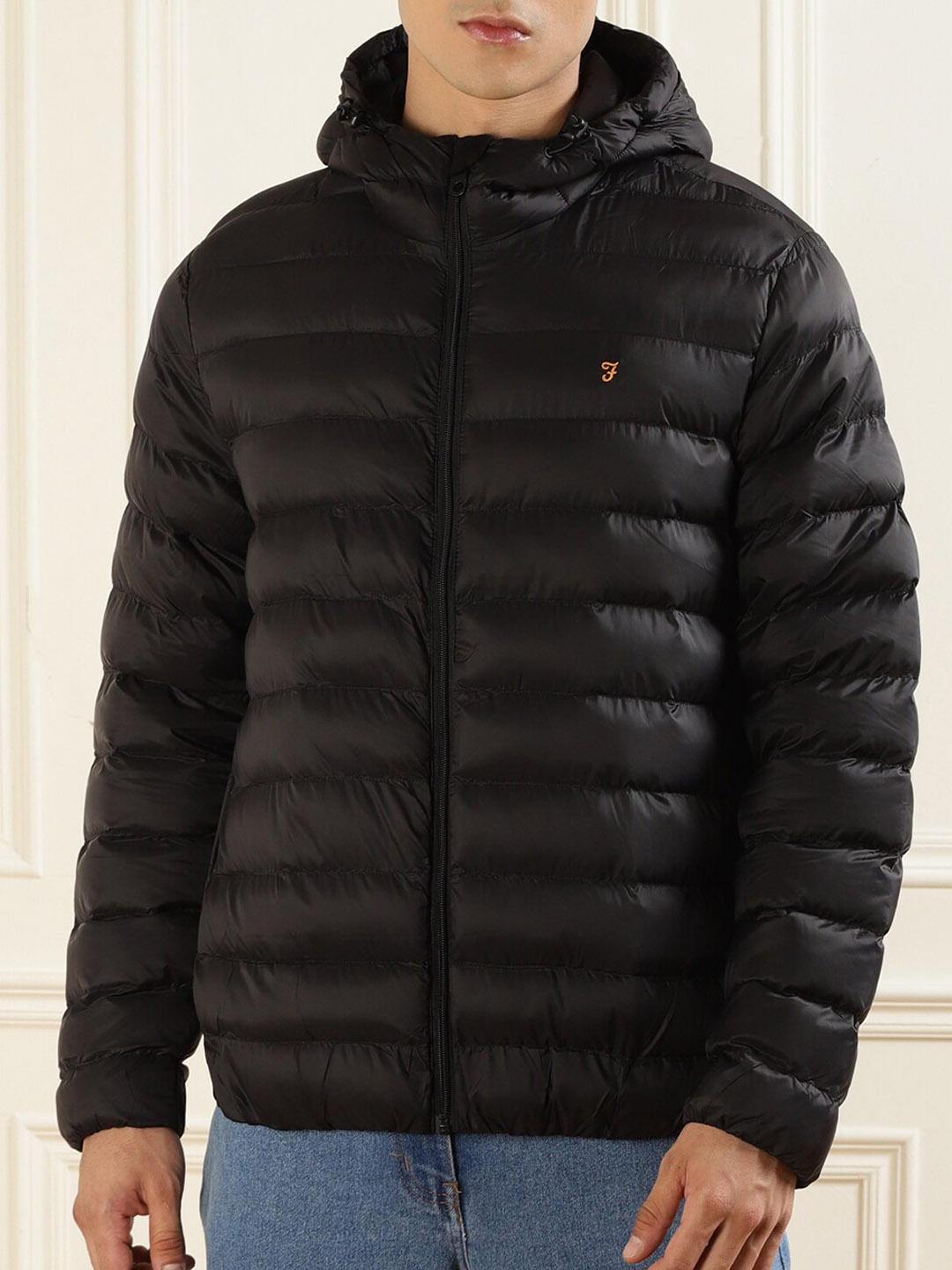 

Farah Men Windcheater and Water Resistant Puffer Jacket, Black