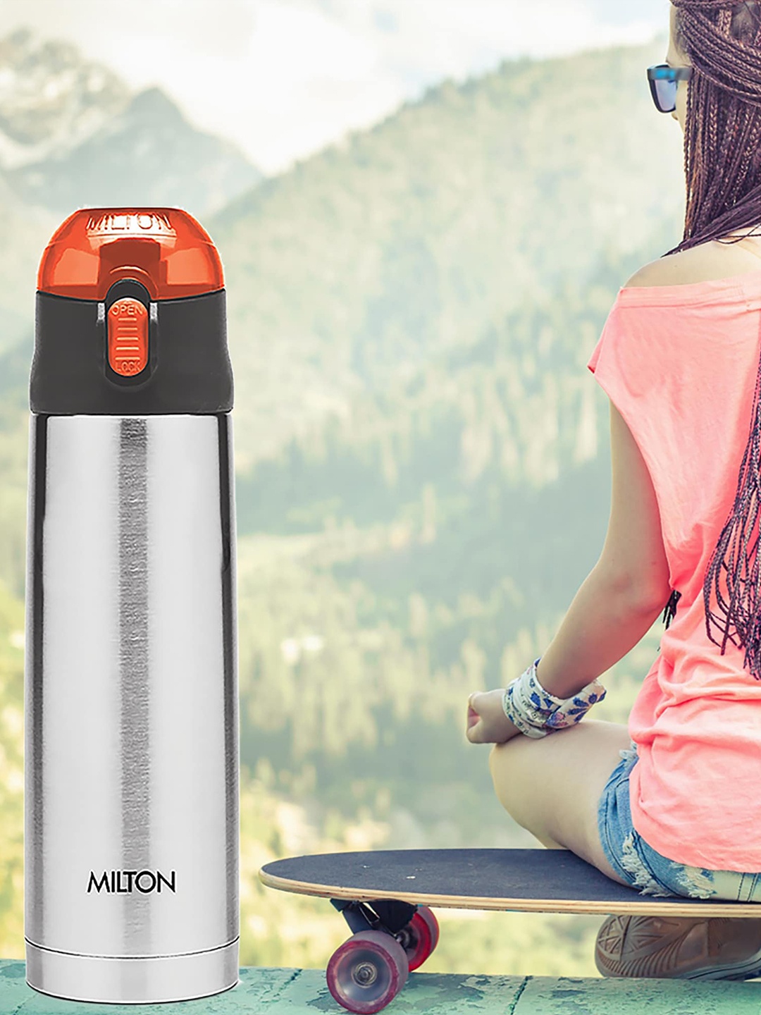 

Milton Orange Crown 900 Thermosteel 24 Hours Hot and Cold Bottle 750 ml