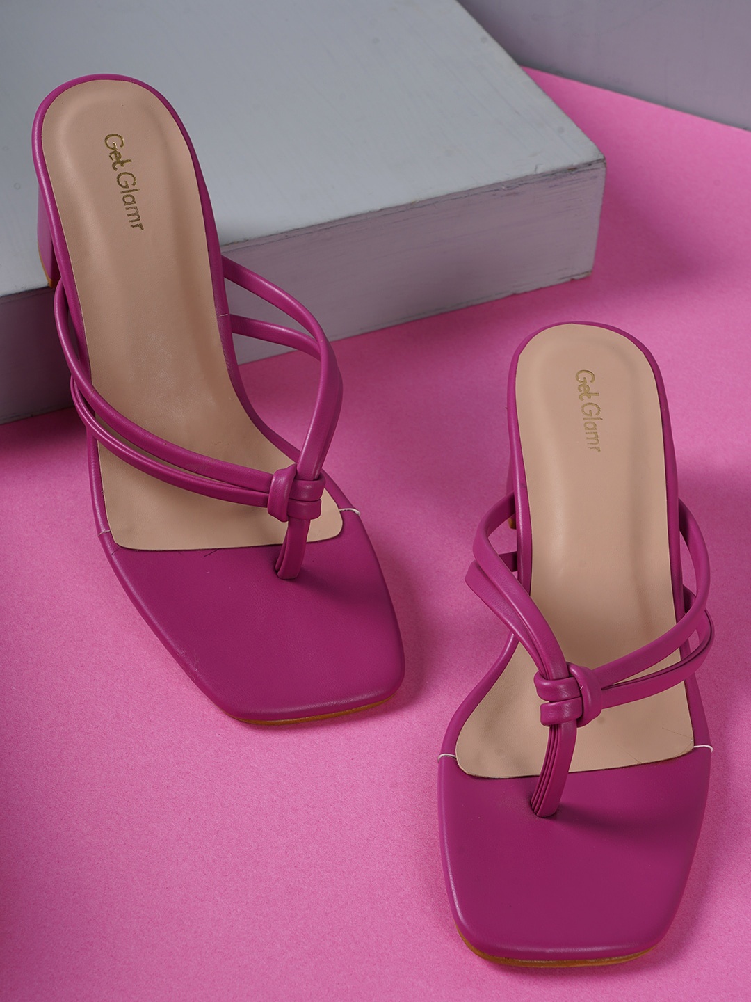 

Get Glamr Women Block Sandals, Pink