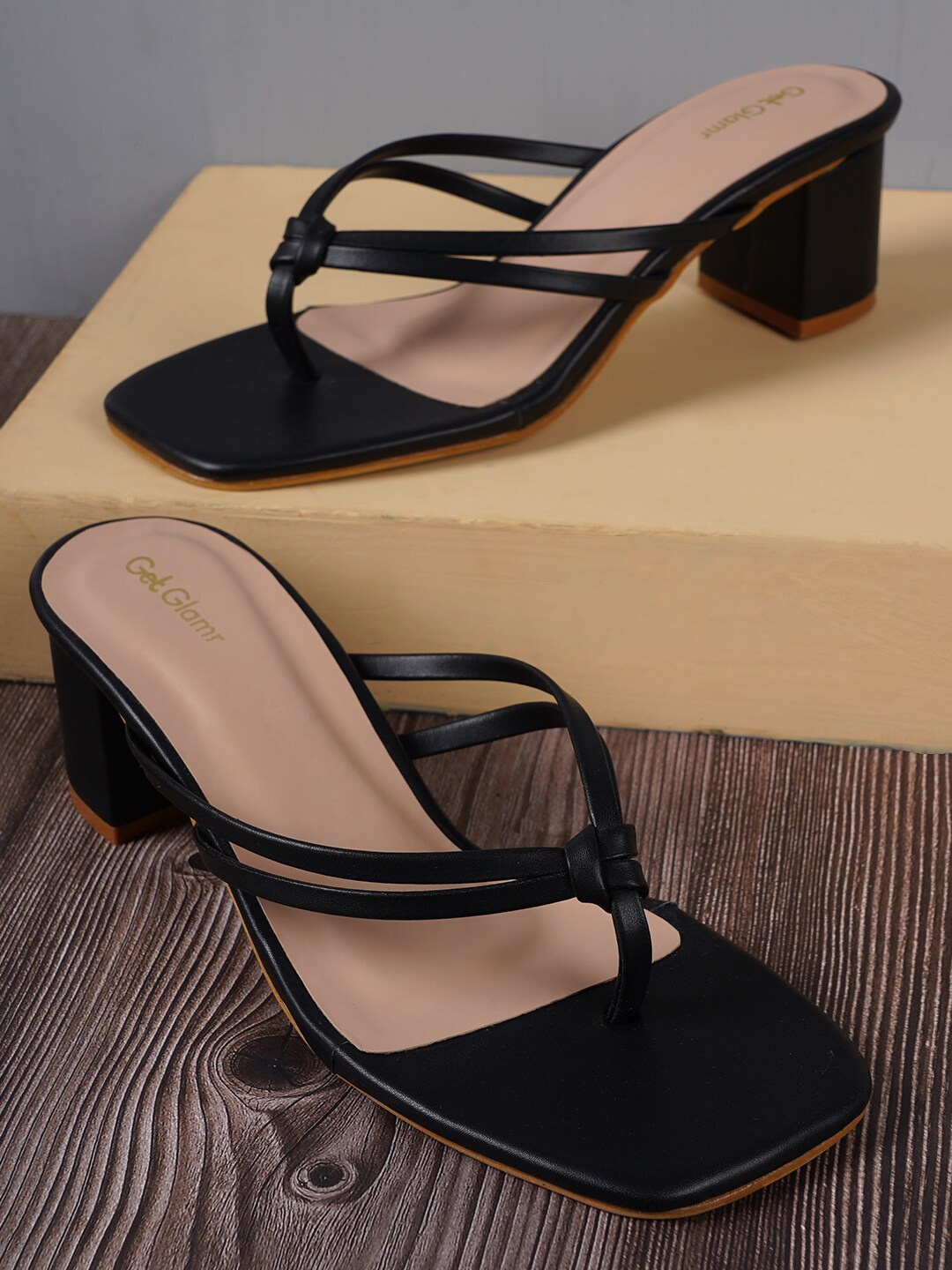 

Get Glamr Women Block Sandals, Black