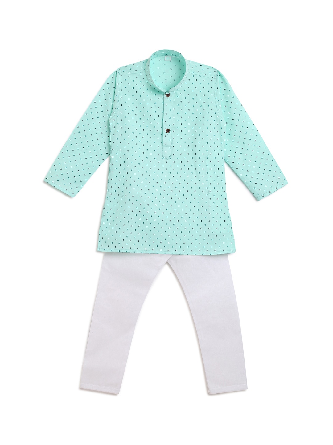 

Kidling Boys Printed Kurta with Pyjamas, Sea green