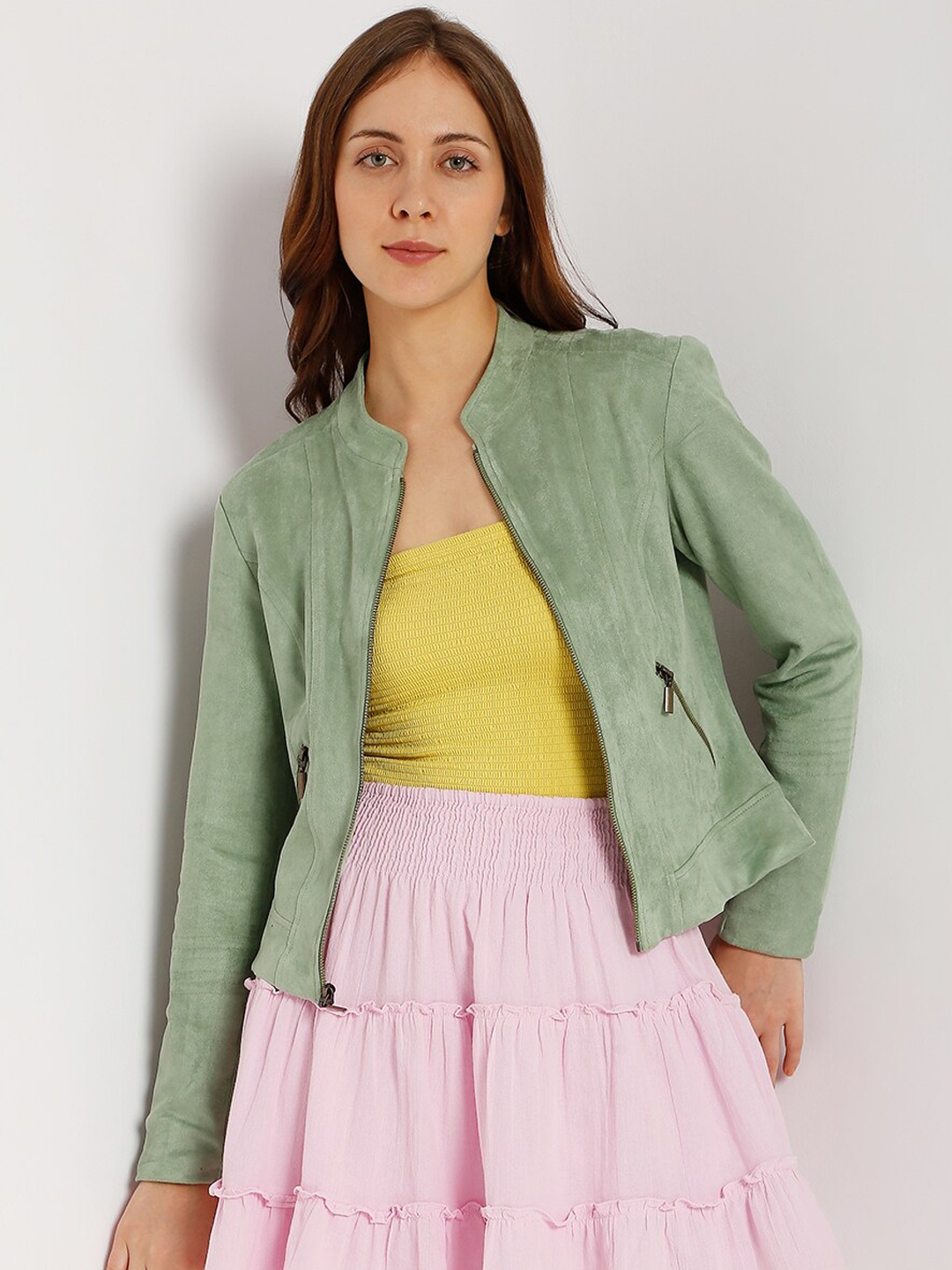 

Vero Moda Women Crop Bomber Jacket, Green