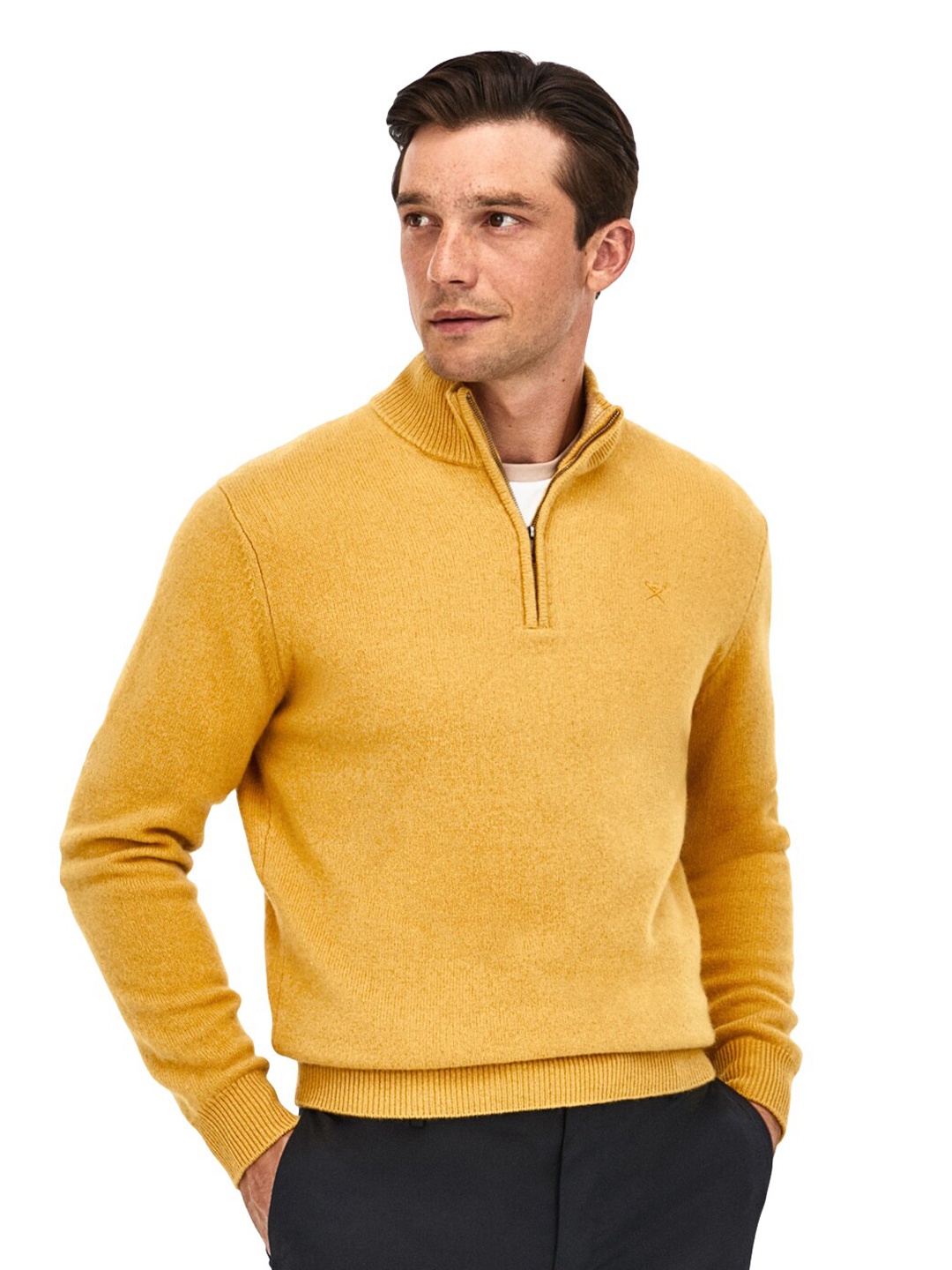 

HACKETT LONDON Men Yellow Pullover Sweater