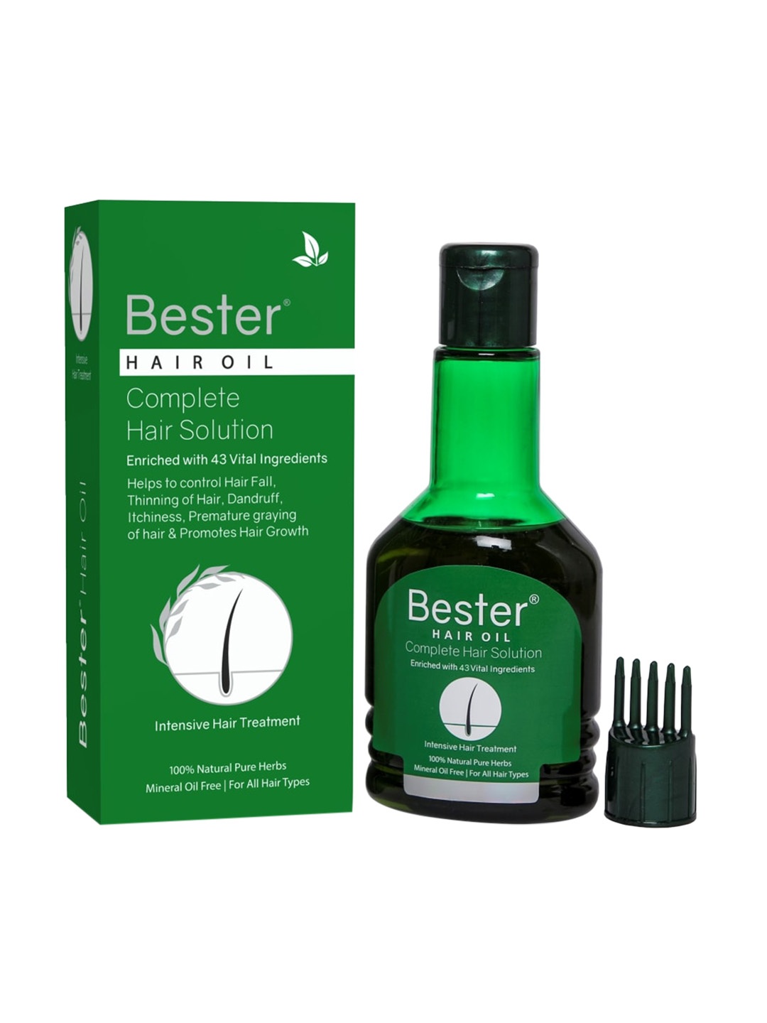 

Bester Complete Hair Solution Hair Oil with 43 Vital Ingredients 100 ml, Green