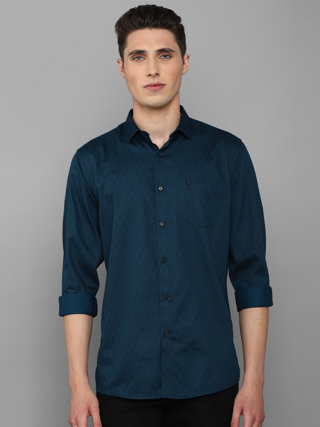 

Allen Solly Men Slim Fit Printed Casual Shirt, Blue