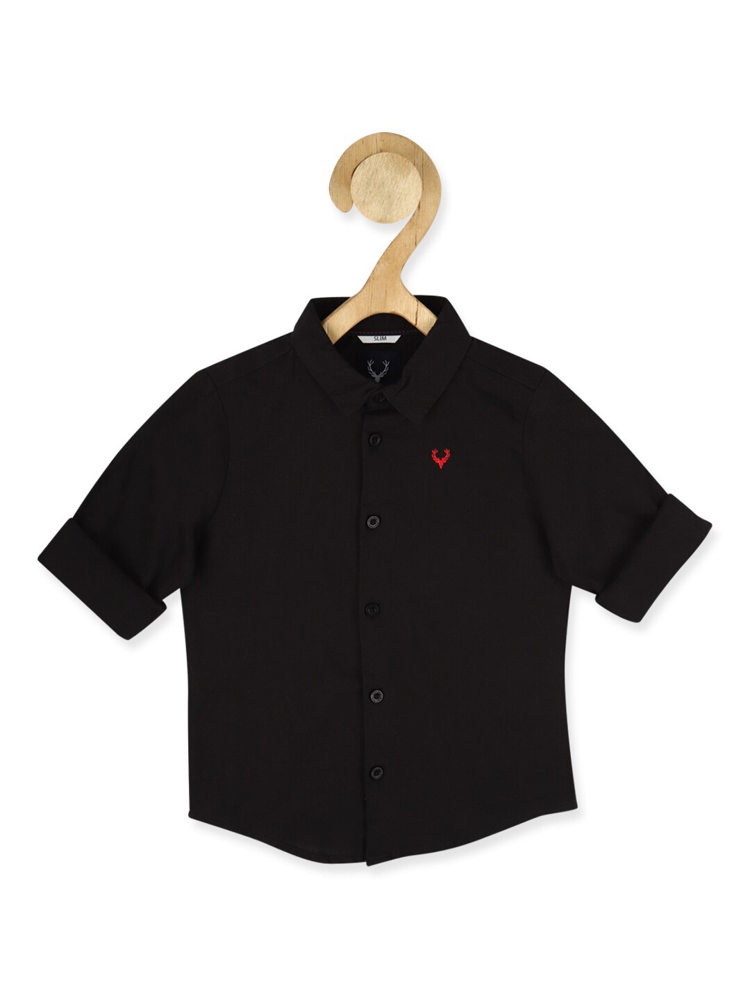

Allen Solly Junior Boys Solid Casual Shirt, Black