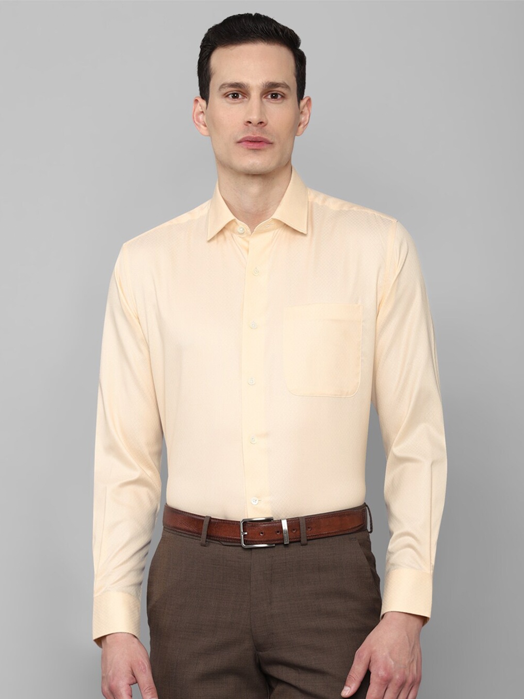 

Luxure by Louis Philippe Men Slim Fit Formal Shirt, Beige