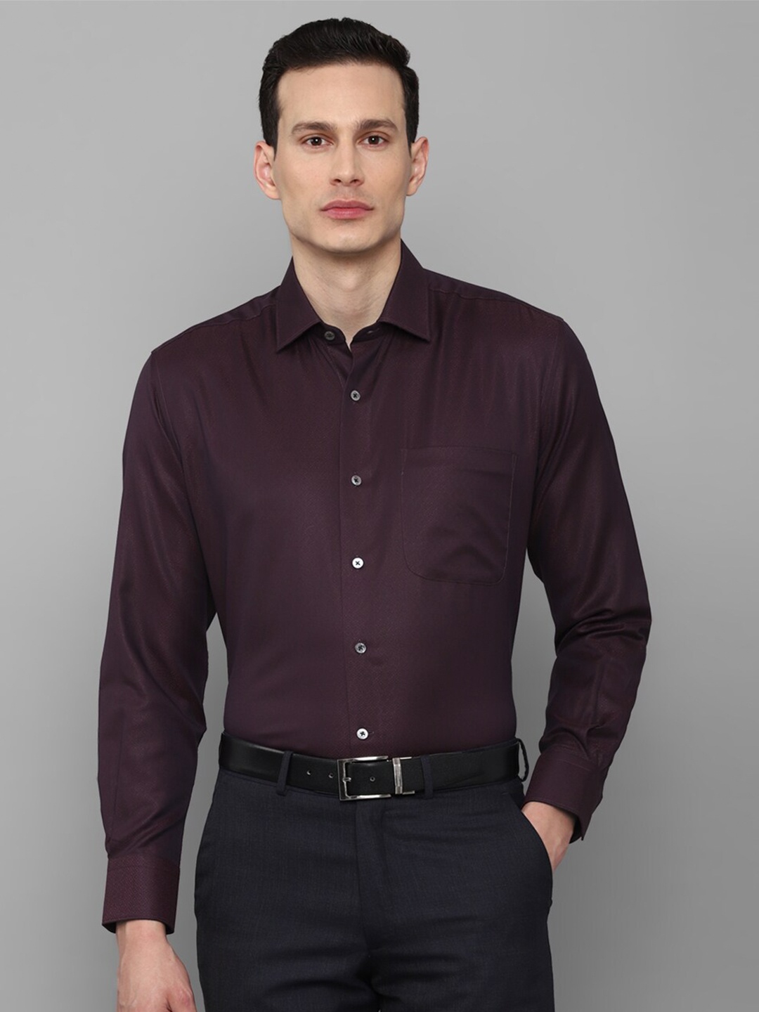 

Luxure by Louis Philippe Men Slim Fit Formal Shirt, Brown