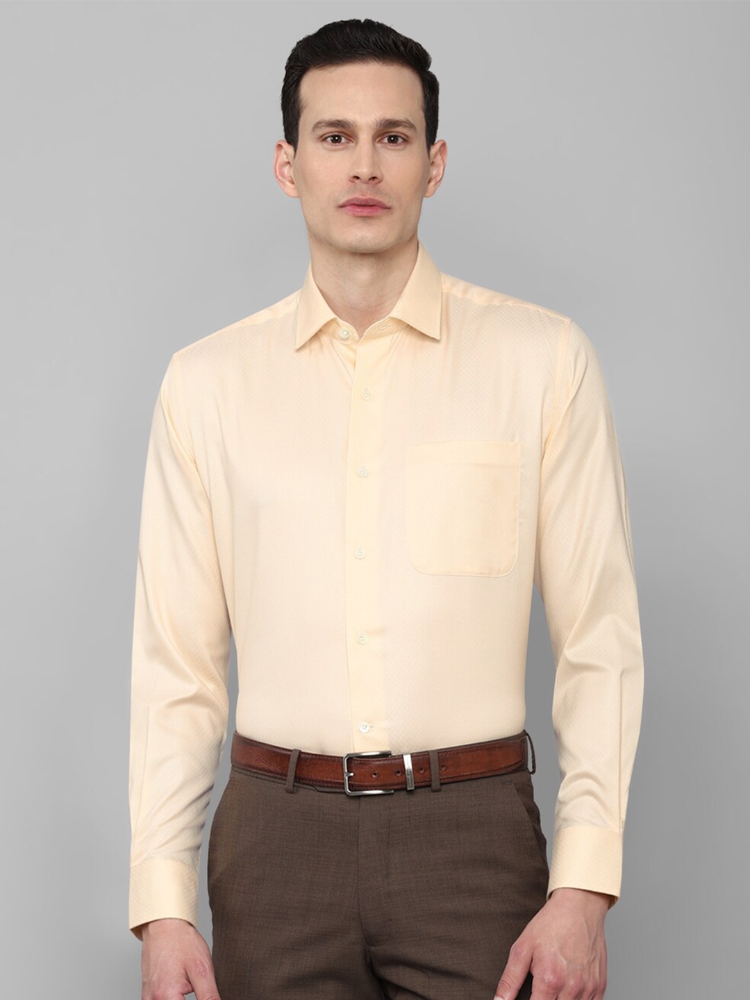 

Luxure by Louis Philippe Men Slim Fit Formal Shirt, Beige