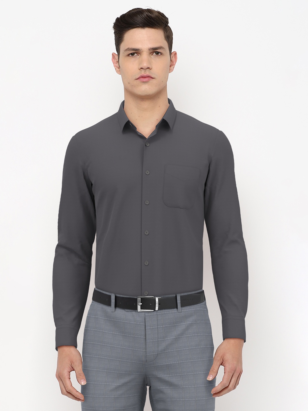 

Peter England Men Formal Shirt, Grey