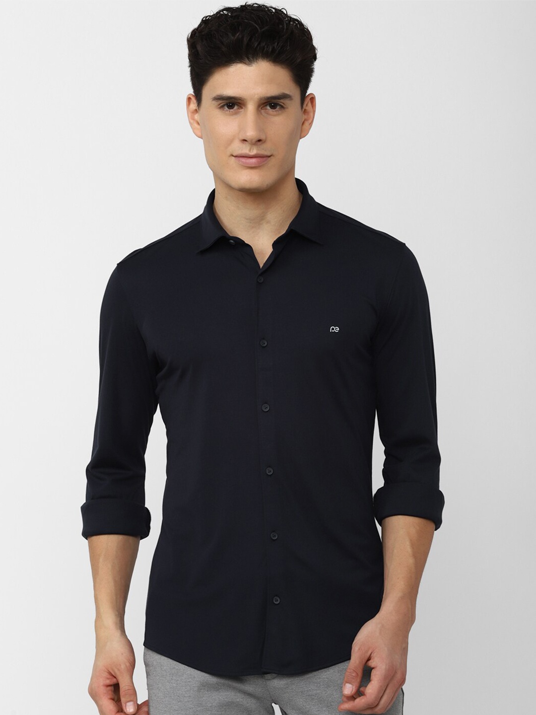 

Peter England Men Navy Blue Slim Fit Formal Shirt