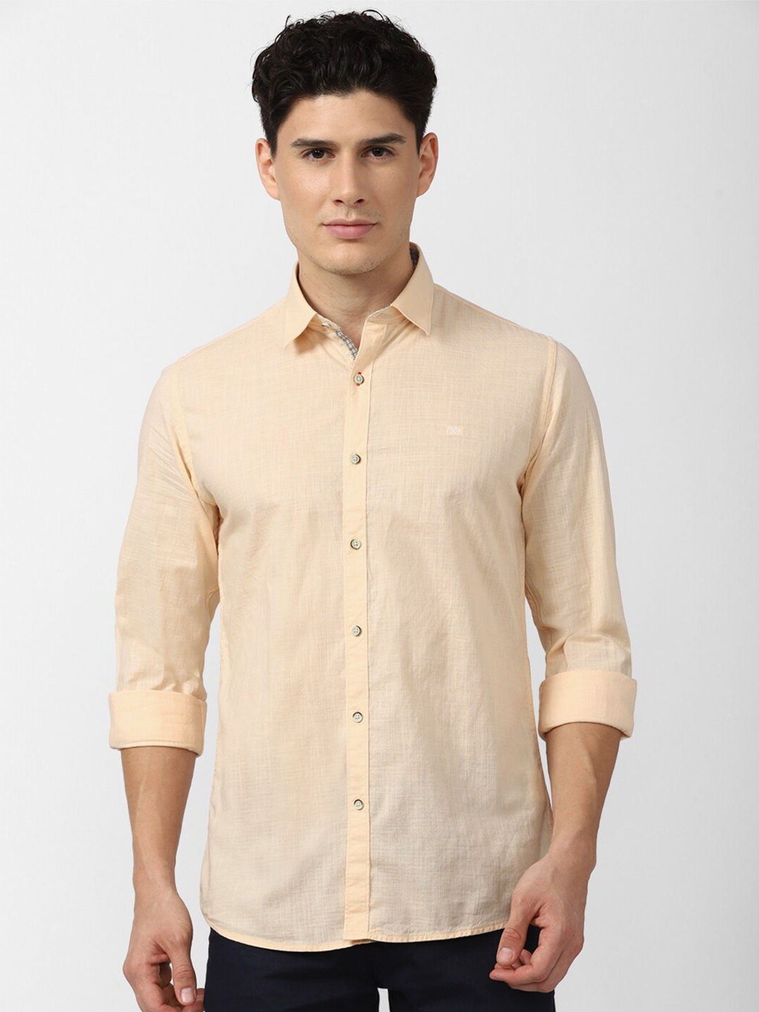 

Peter England Casuals Men Slim Fit Cotton Casual Shirt, Orange