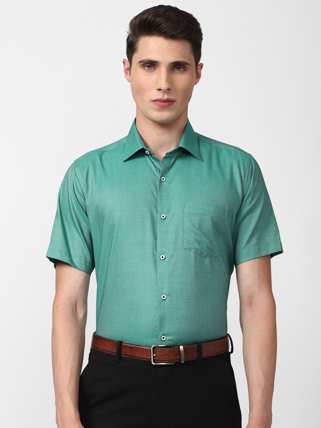

Van Heusen Men Formal Shirt, Green