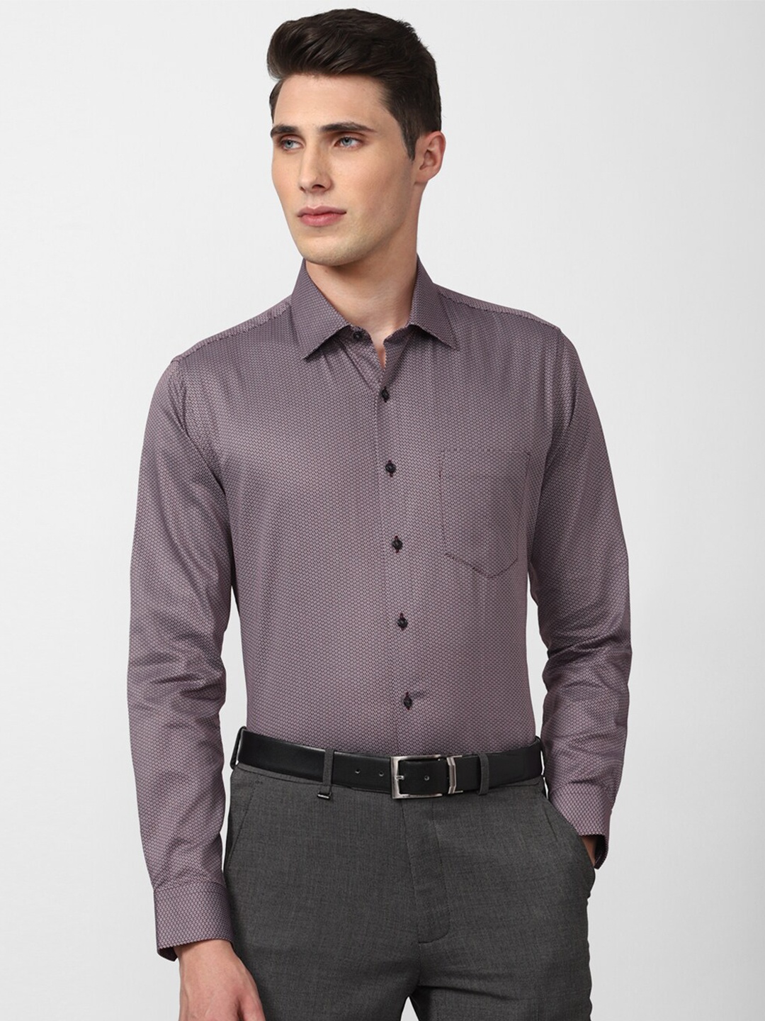 

Van Heusen Men Slim Fit Formal Shirt, Purple