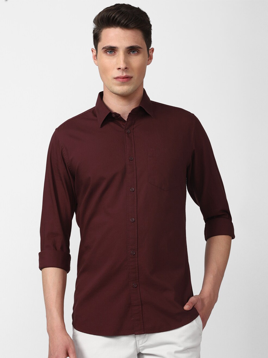 

Van Heusen Sport Men Slim Fit Pure Cotton Formal Shirt, Maroon