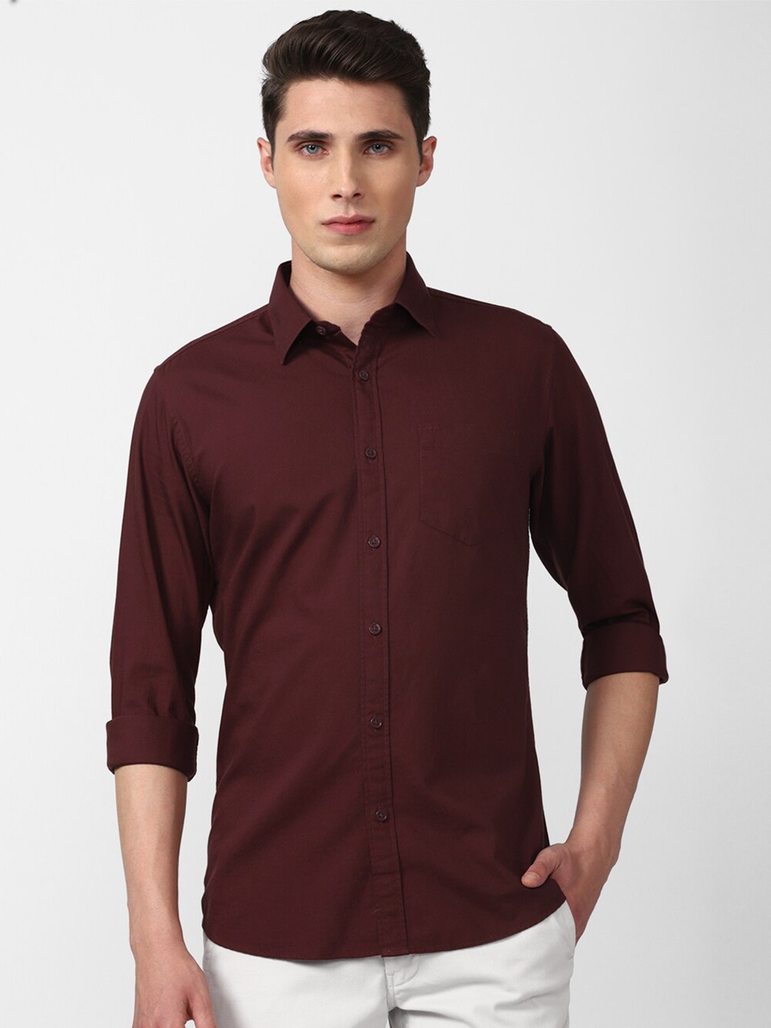 

Van Heusen Sport Men Slim Fit Pure Cotton Formal Shirt, Maroon
