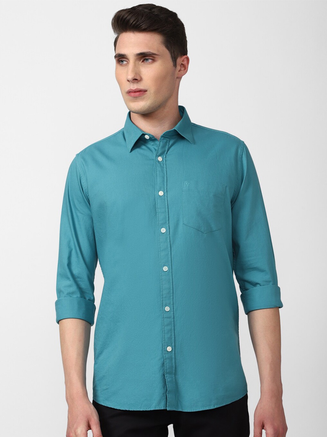 

Van Heusen Sport Men Slim Fit Pure Cotton Formal Shirt, Blue