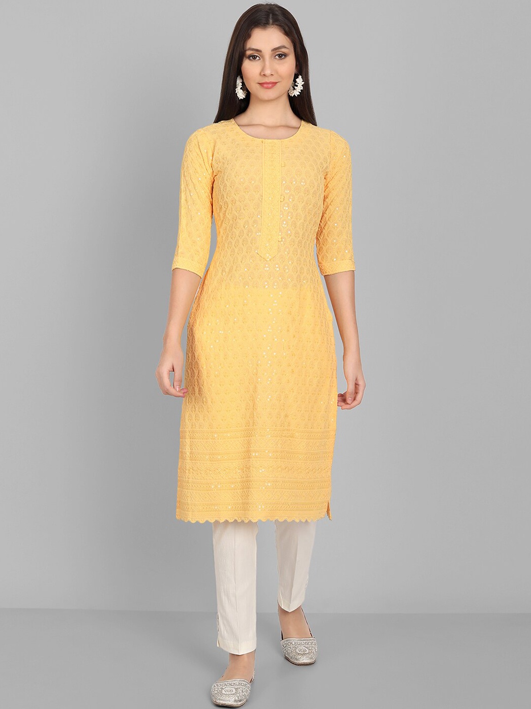 

Pakiza Women Yellow Kurta