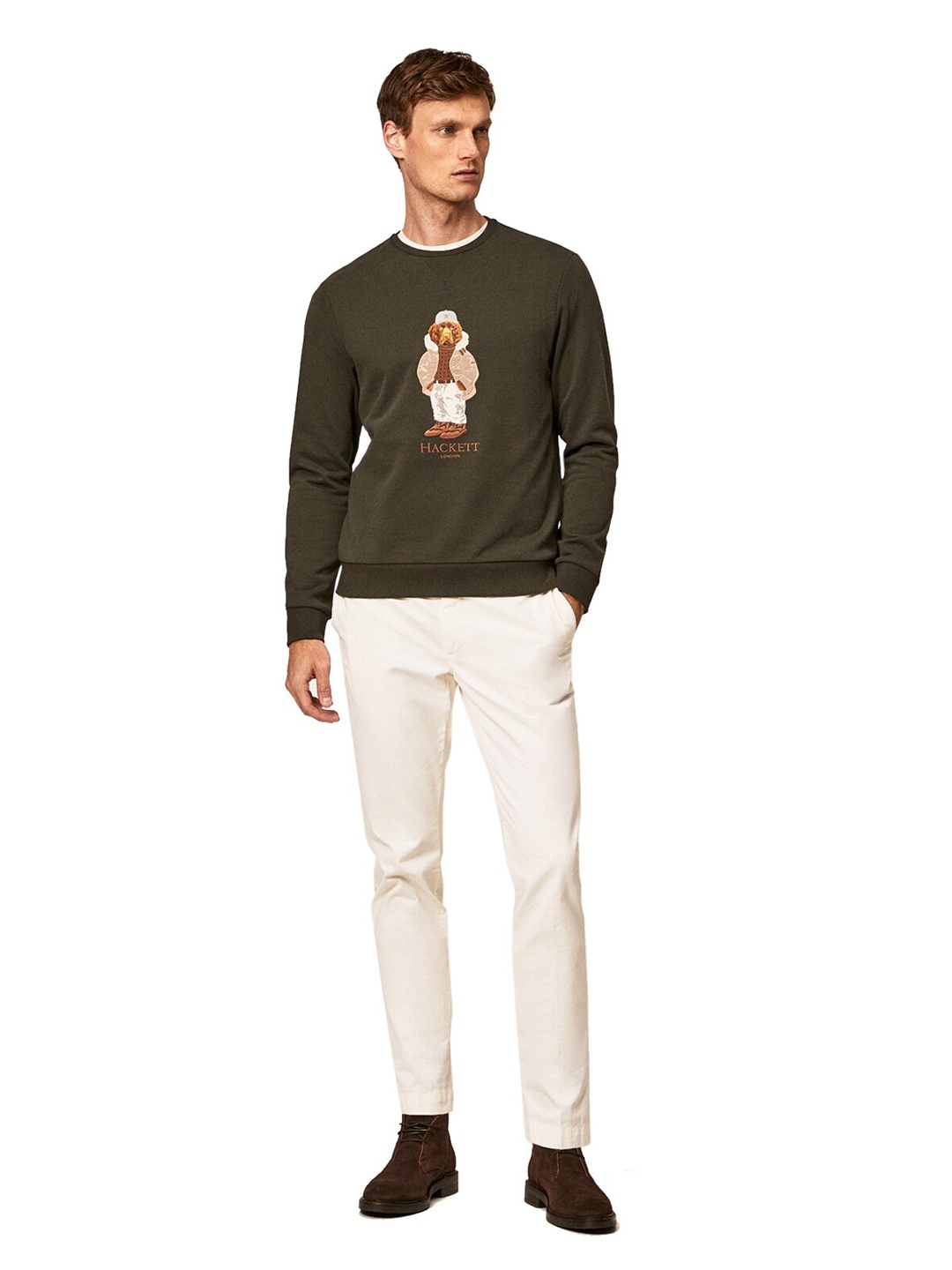 

HACKETT LONDON Men Printed Sweatshirt, Green