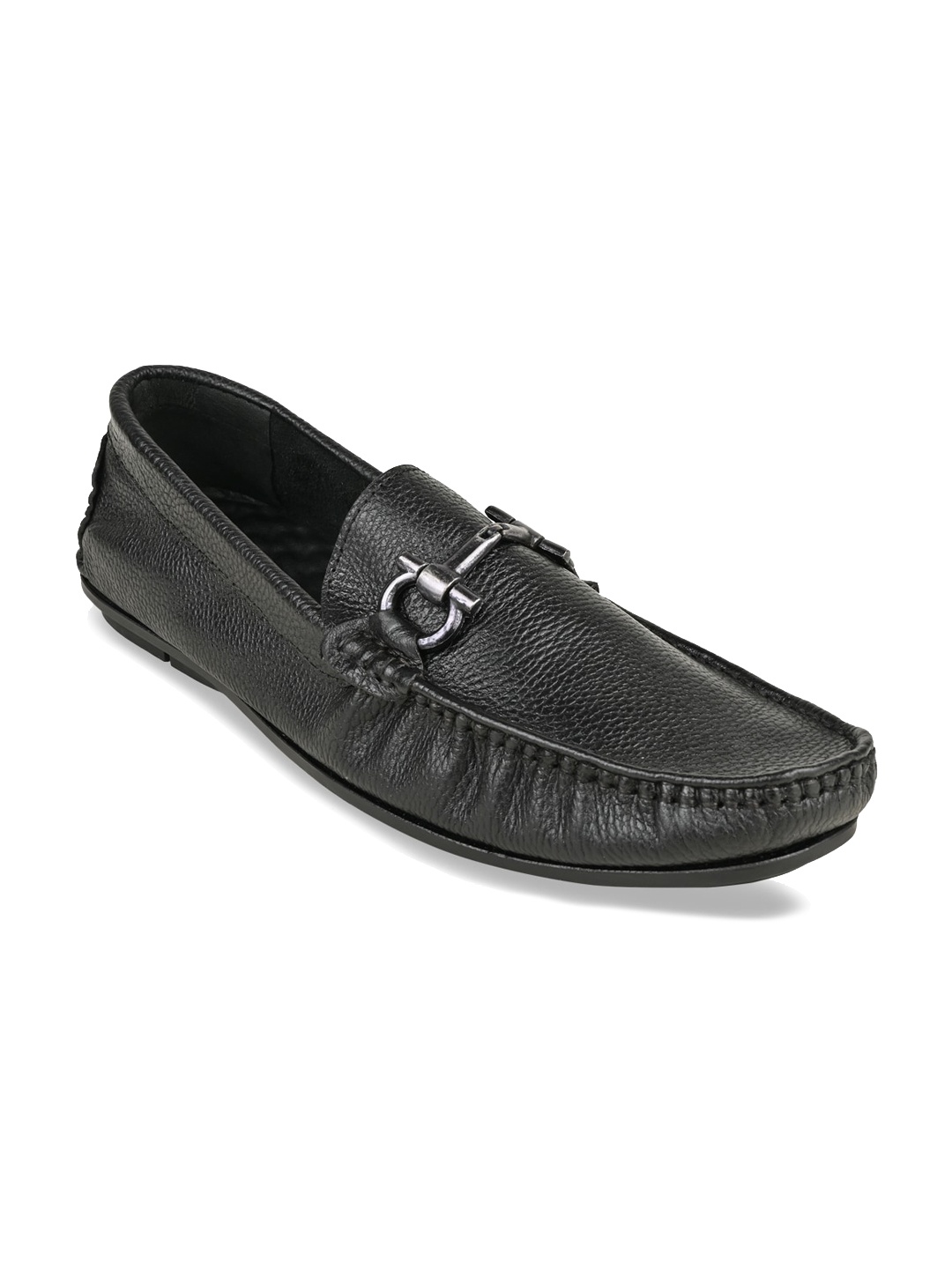 

Regal Men Solid Formal Leather Slip Ons, Black