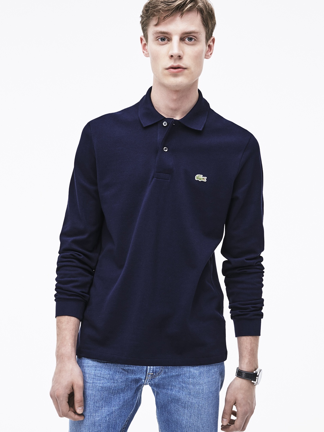 

Lacoste Navy Blue Long Sleeve L.12.12 Polo