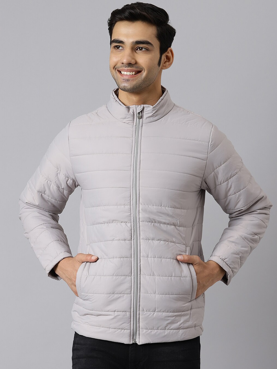 

BESIMPLE Men Padded Jacket, Grey