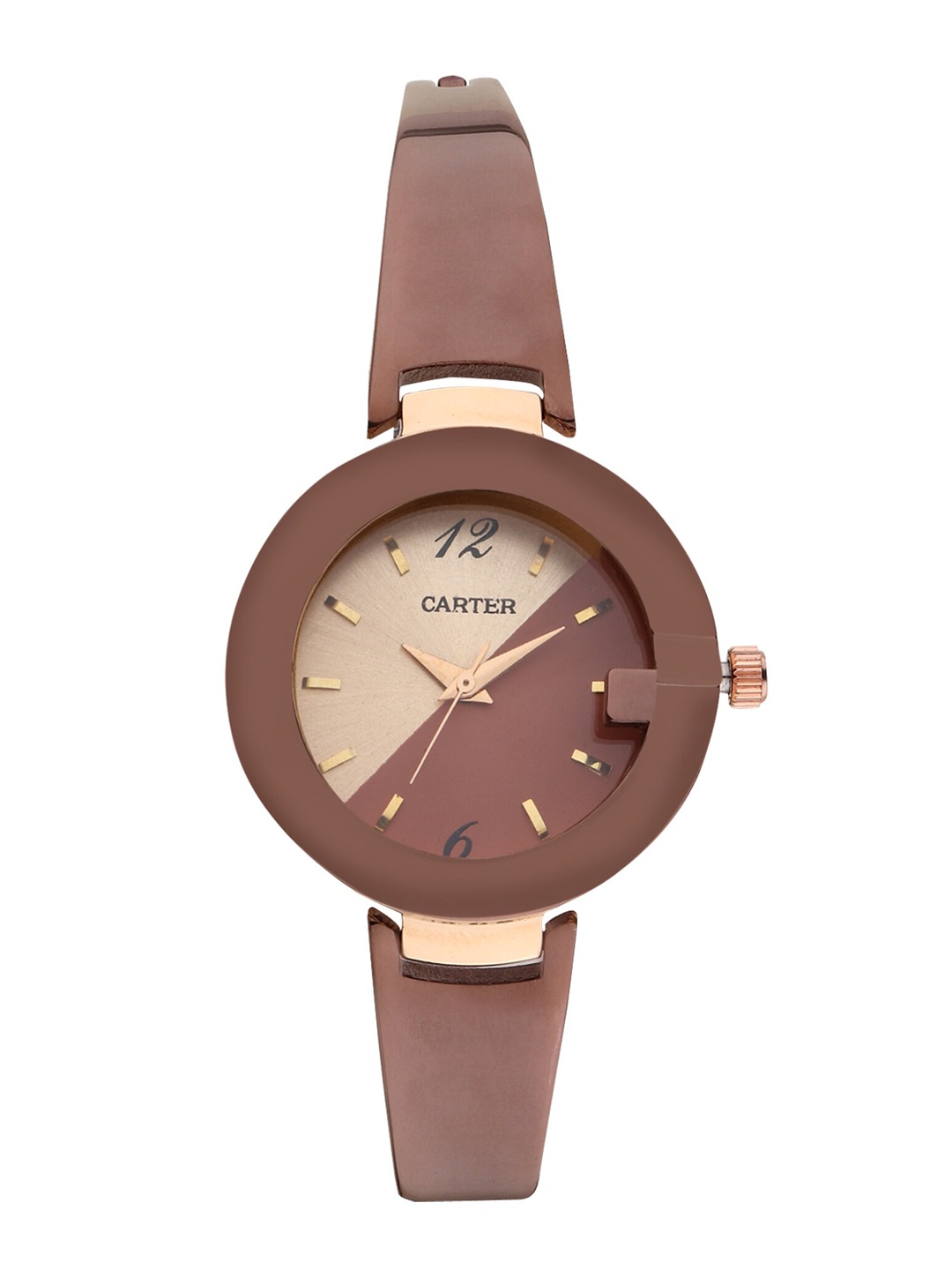

Sandy D Carter Women Brass Dial & Bracelet Style Straps Analogue Watch, Brown