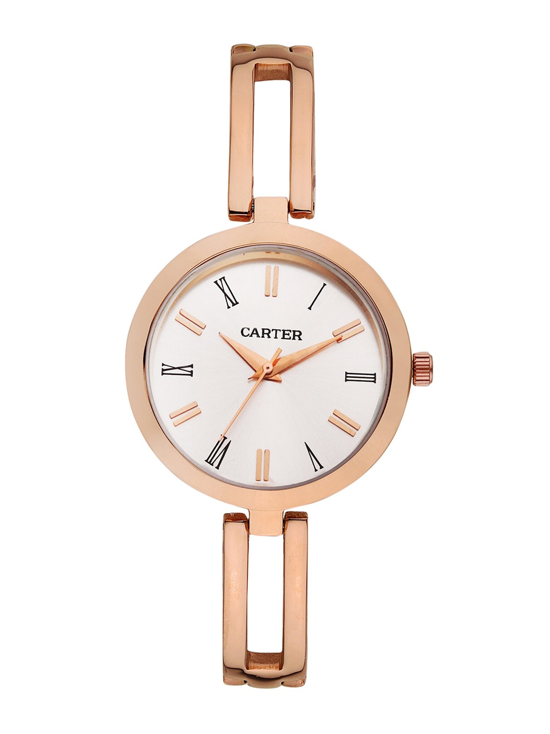 

Sandy D Carter Women Brass Dial & Bracelet Style Straps Analogue Watch, White