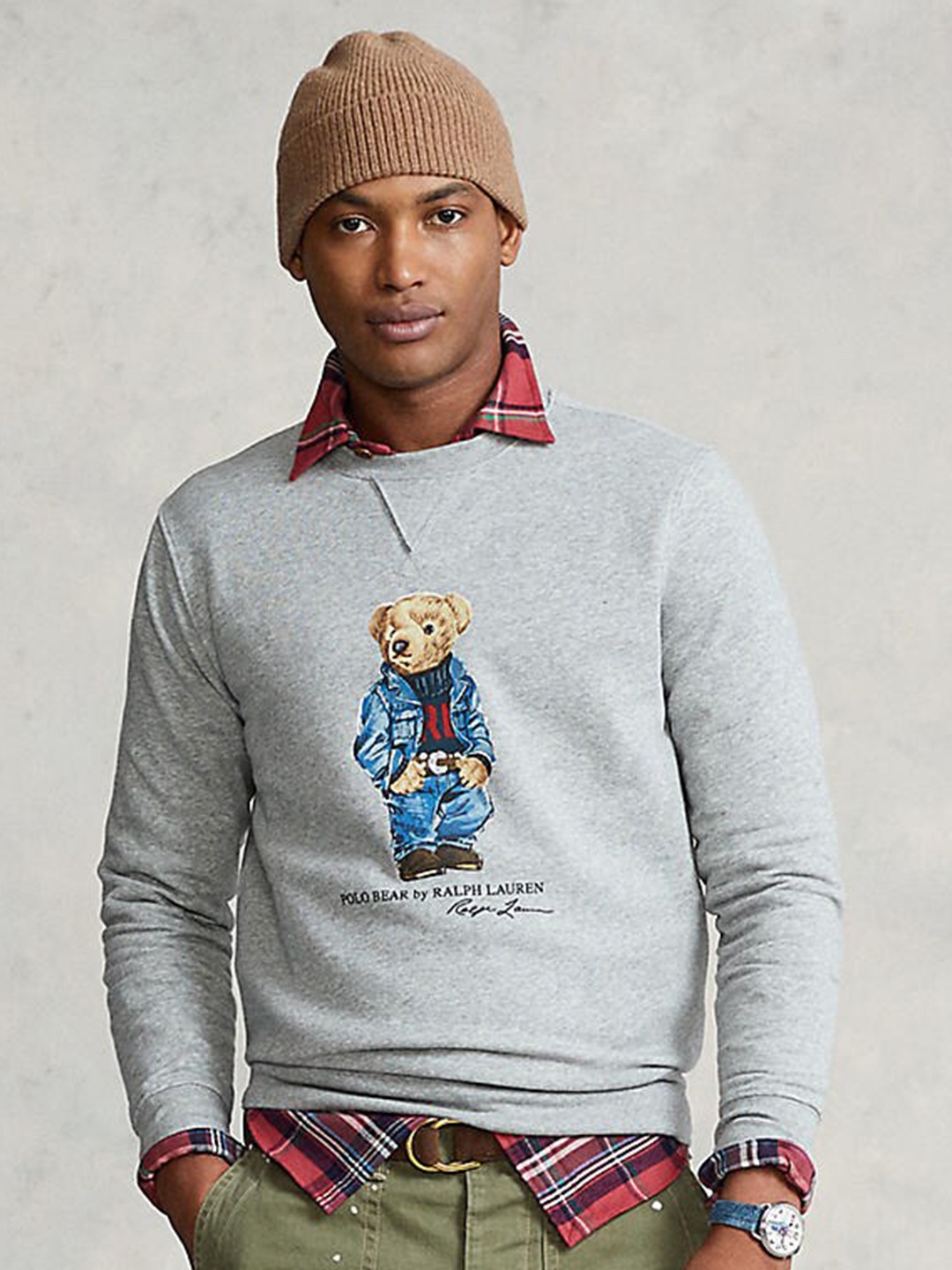 

Polo Ralph Lauren Men Grey Printed Sweatshirt