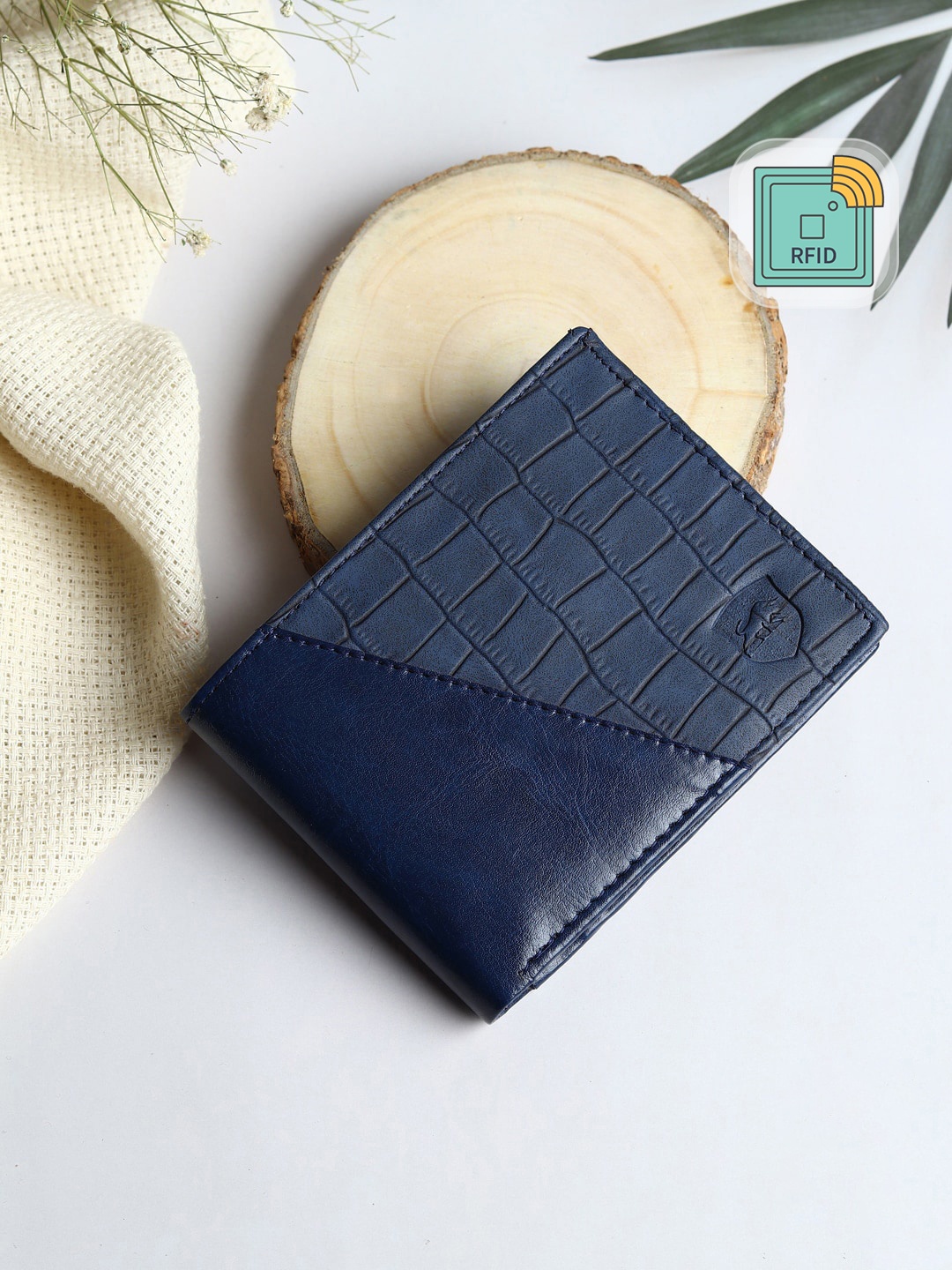 

SAMTROH Men Blue PU Two Fold Wallet