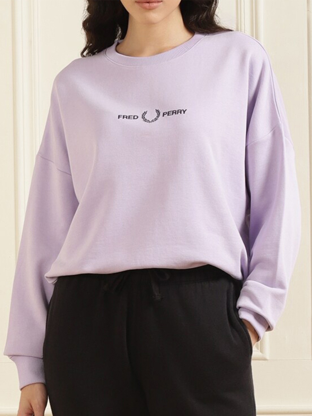 

Fred Perry Women Printed Sweatshirt, Purple