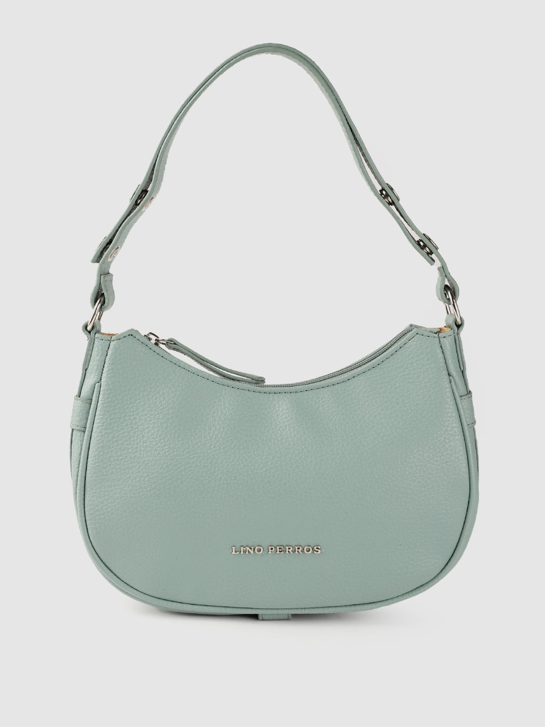 

Lino Perros Women Sage Green Structured Baguette Bag