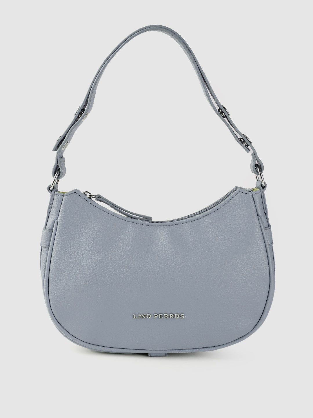 

Lino Perros Women Grey Solid Structured Baguette Bag