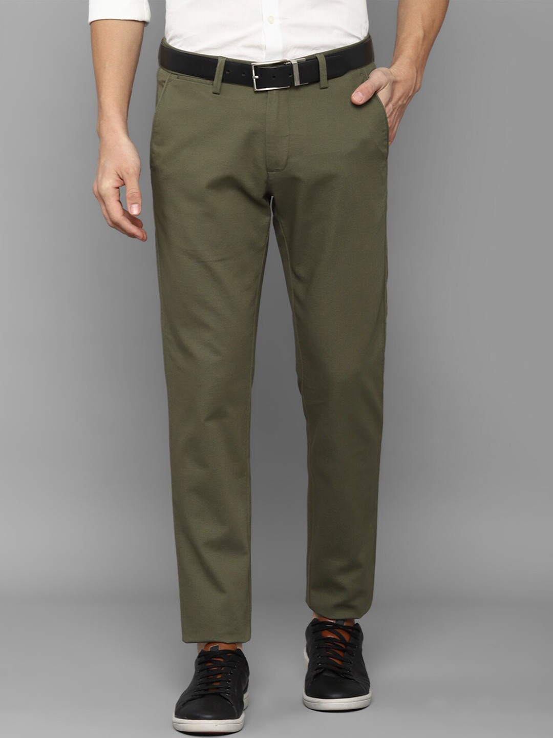 

Allen Solly Men Slim Fit Trouser, Olive