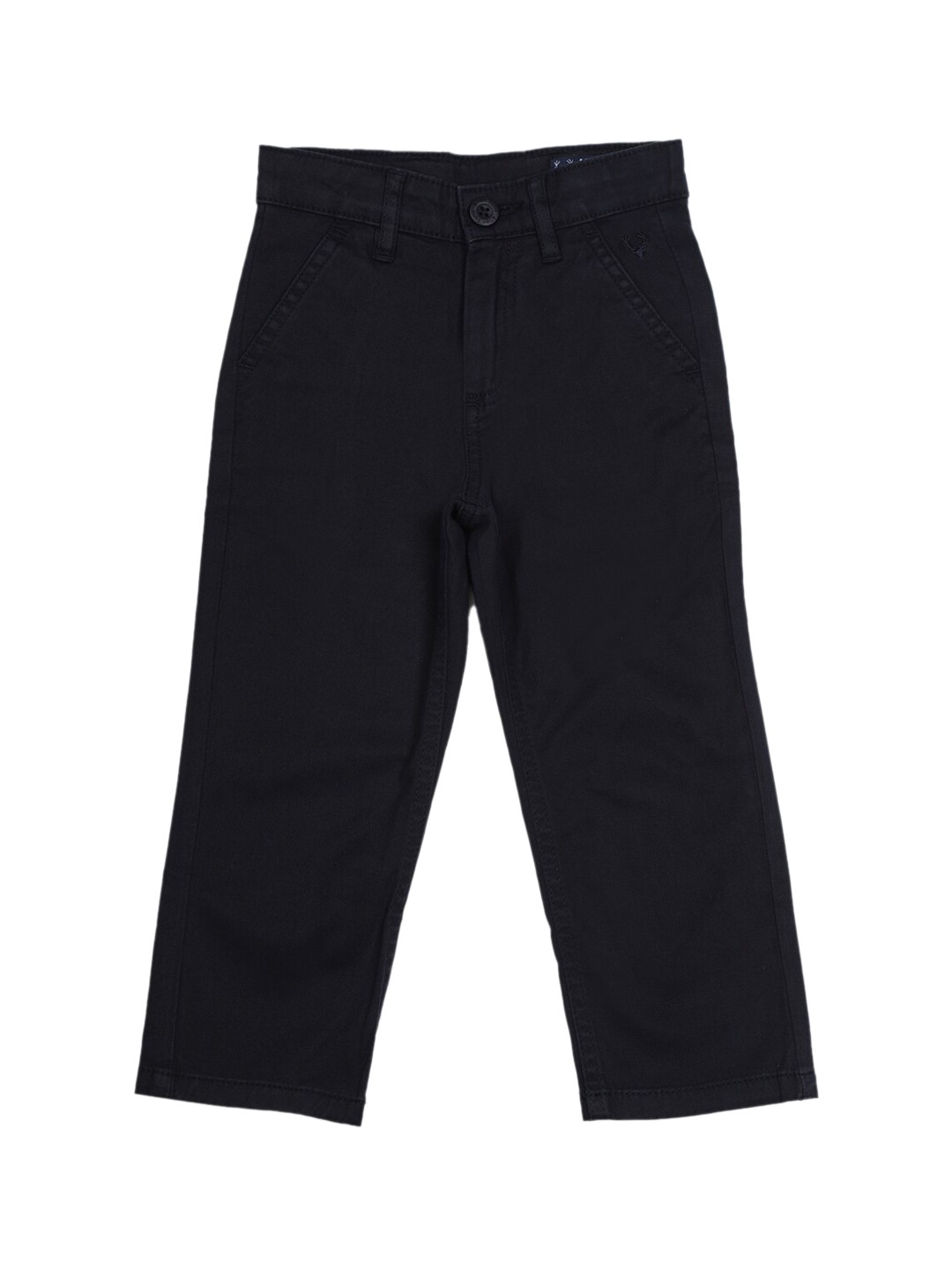 

Allen Solly Junior Boys Slim Fit Pure cotton Trouser, Navy blue