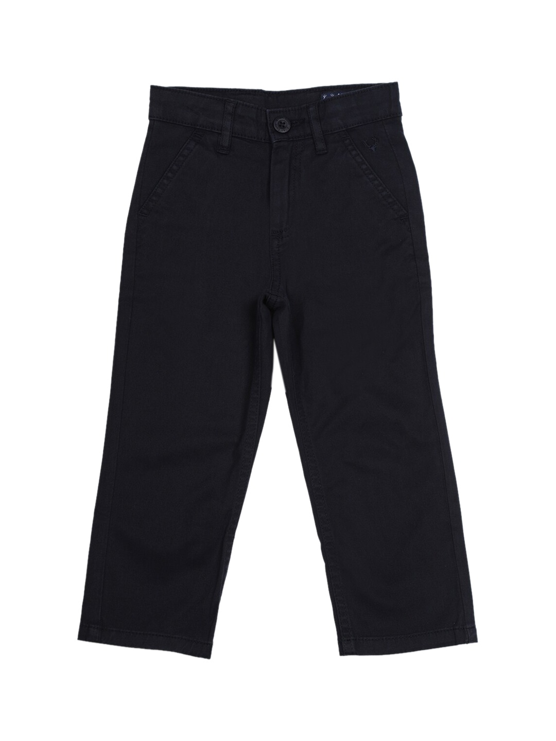 

Allen Solly Junior Boys Slim Fit Pure cotton Trouser, Navy blue
