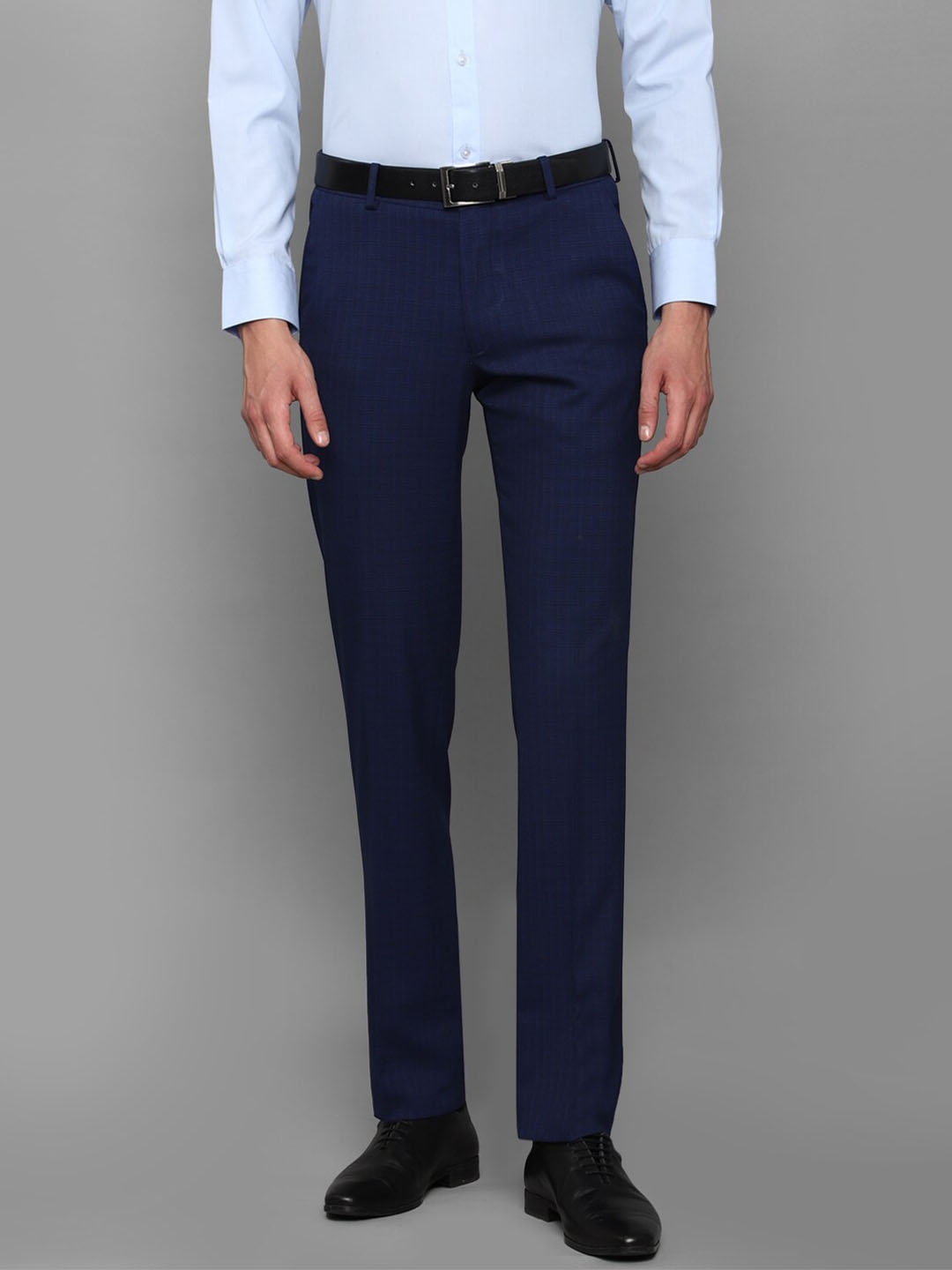 

Louis Philippe Men Navy Blue Slim Fit Formal Trousers